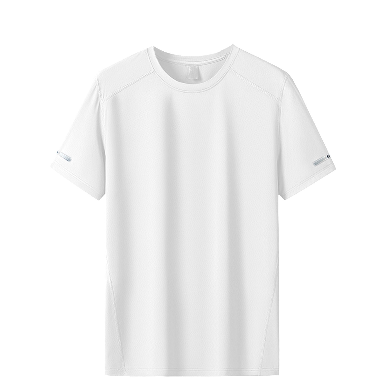 thumbnail image 1 of Camiseta de manga corta de seda helada para hombre: camiseta informal elástica, transpirable y de secado rápido para el verano, cómoda para practicar deporte y relajarse, 1 of 4